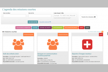 Un agenda des missions courtes sur Tous Bénévoles !