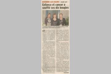 Article du Dauphiné Libéré du 13 Avril 2014