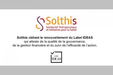 Solthis obtient le renouvellement du Label IDEAS