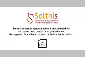 Solthis obtient le renouvellement du Label IDEAS