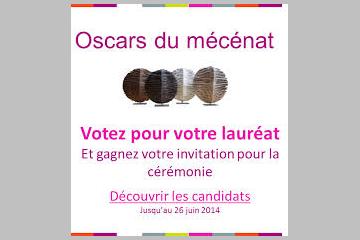 Votez pour l'Oscar du mécénat 2014 !